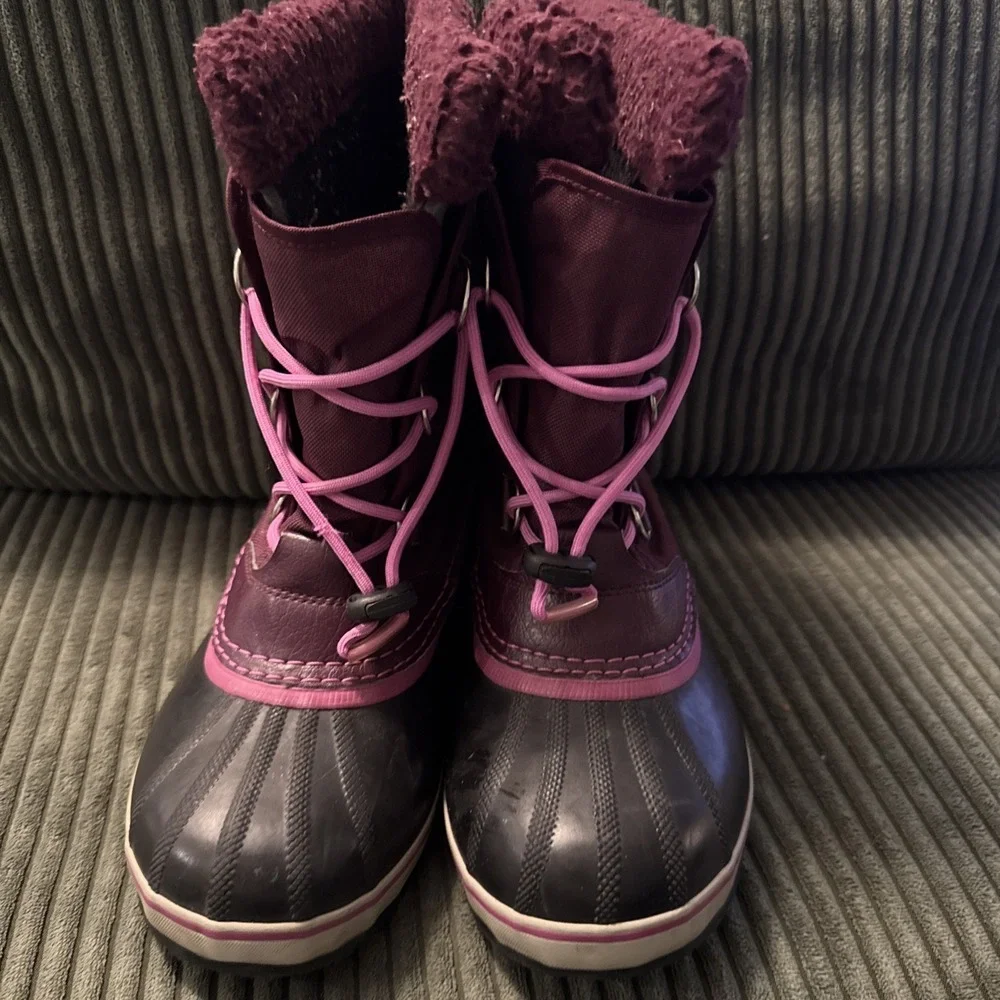 Sorel Womens ‎ Purple Waterproof Insulated Lace Up Ankle Snow Winter Boots 6